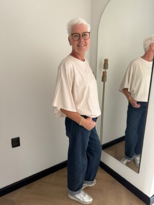 Cement kleurig shirt